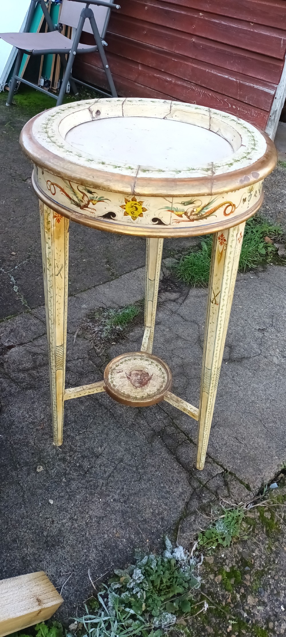 Italian painted and decorated stand View V