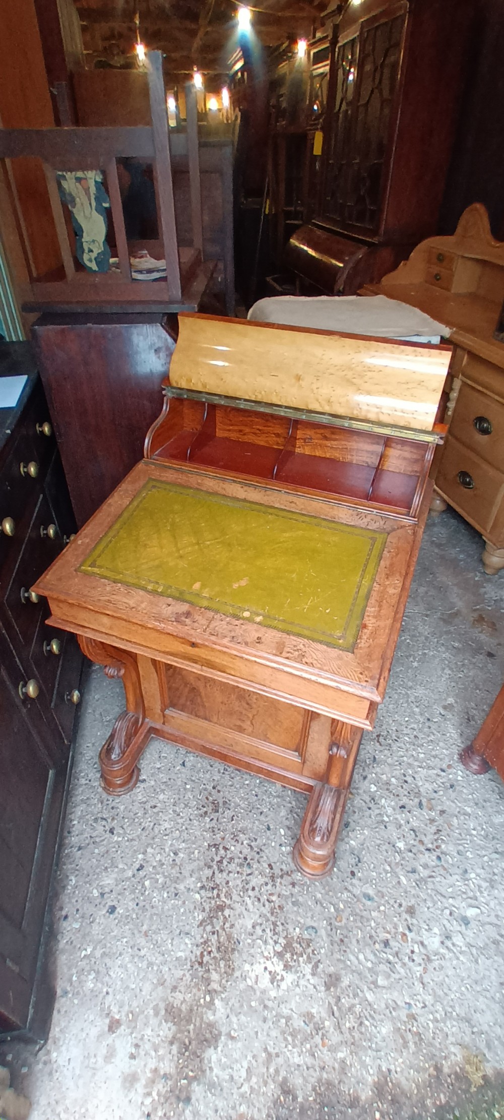 Good quality oak Victorian davenport.  View V