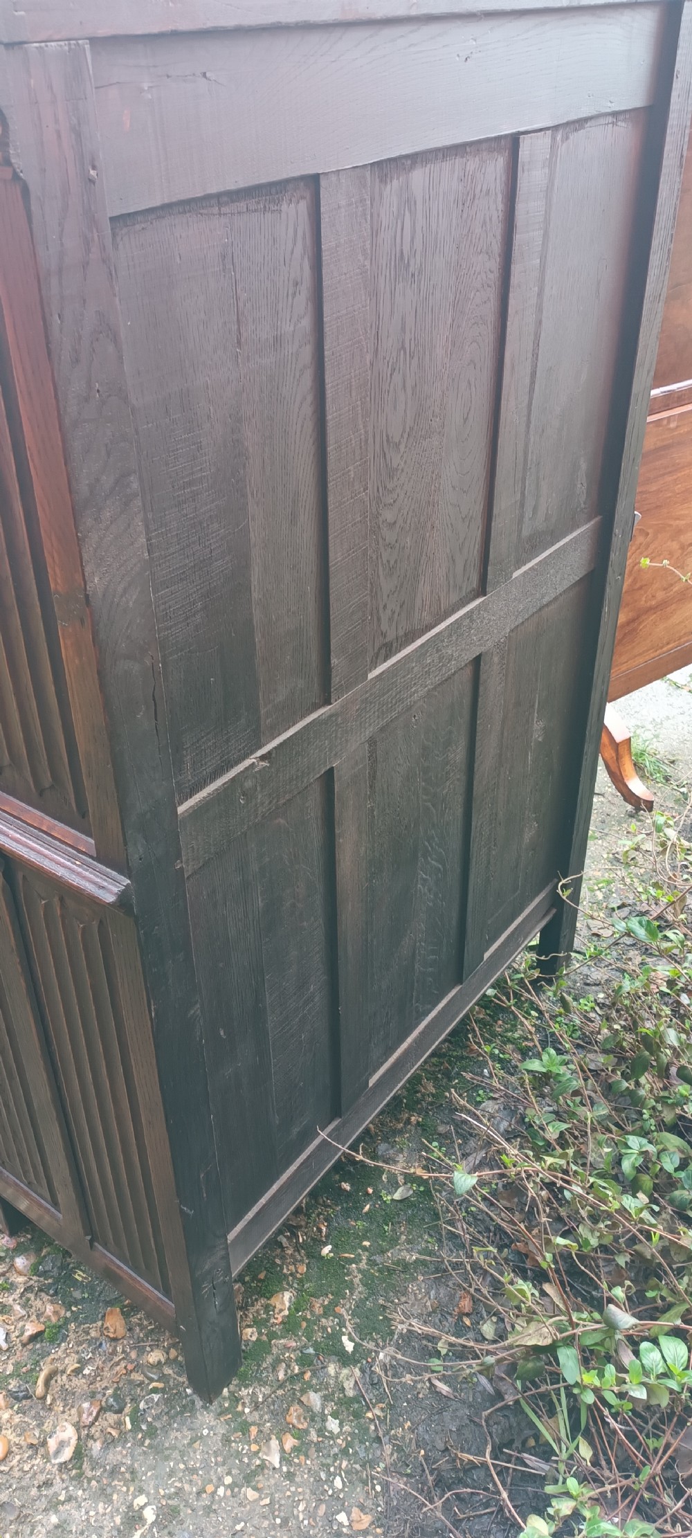 Oak Gothic revival cupboard  View IV