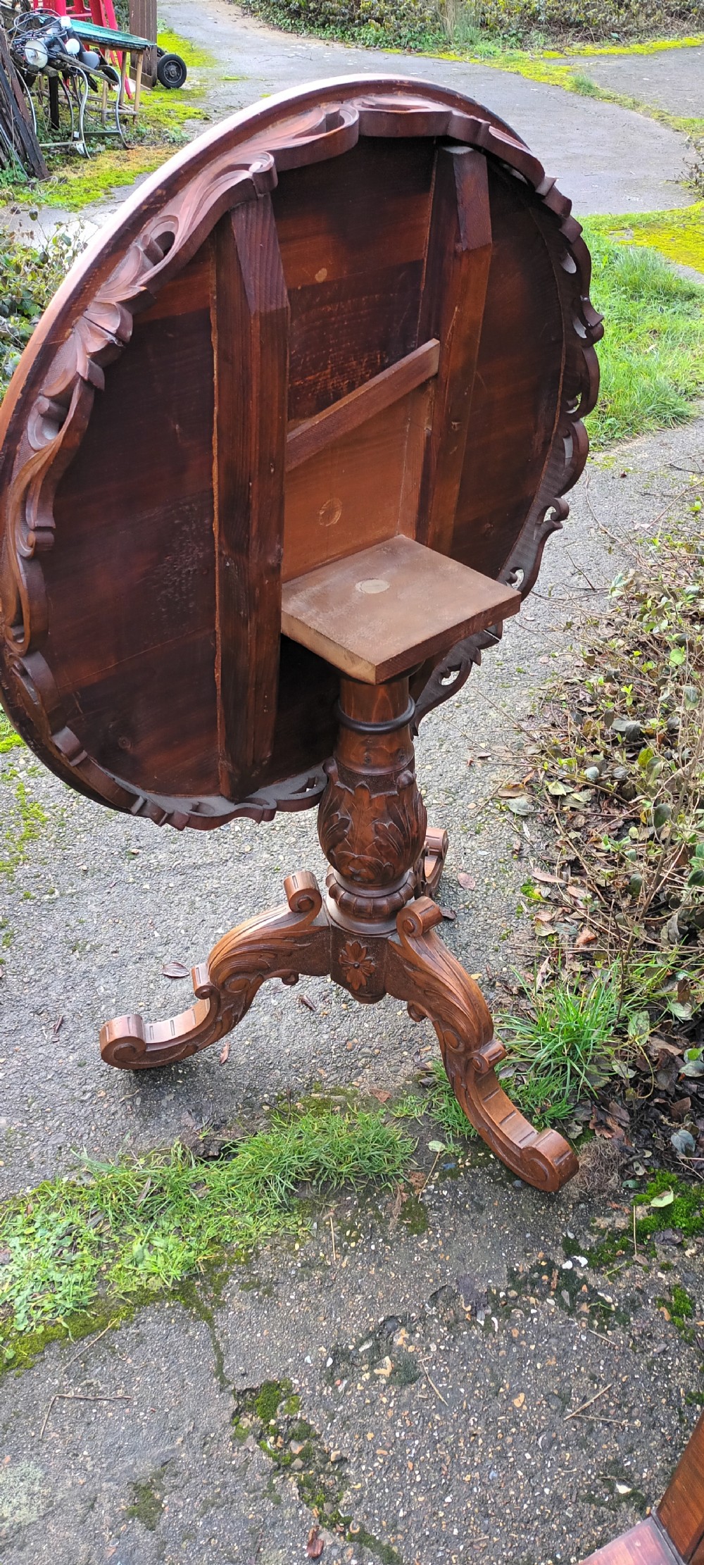 Inlaid Tyrolean games table. View VI
