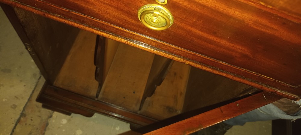 Large 19th century mahogany partners desk View V