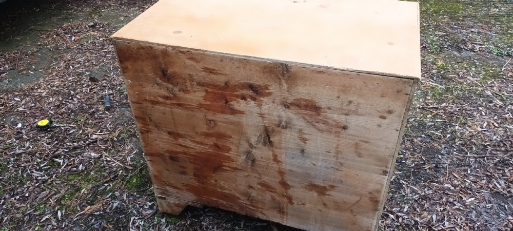 Early Victorian pine chest of drawers.  View IV