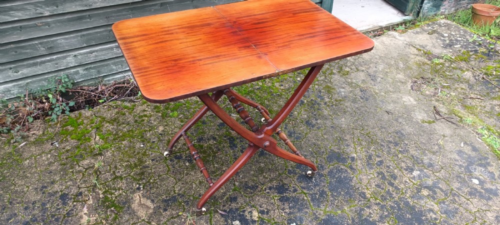 Mahogany folding Coaching table  View III