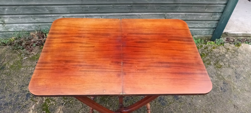 Mahogany folding Coaching table  View IV