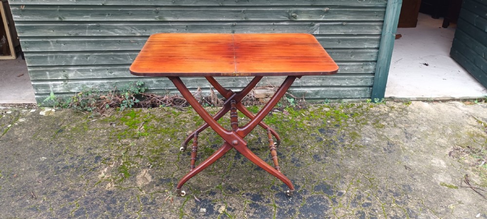 Mahogany folding Coaching table  View V