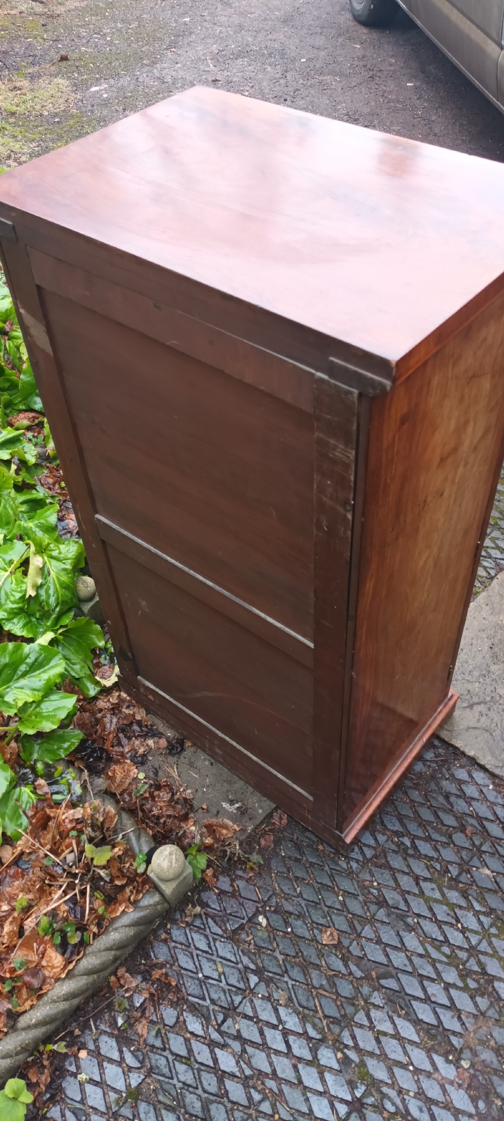 Victorian mahogany Wellington chest. View IV