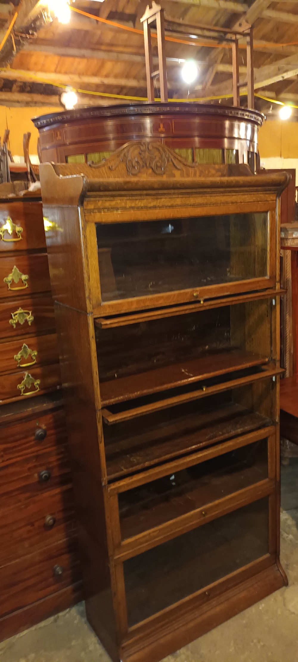 Oak Globe Wernicke design bookcase.  View VIII