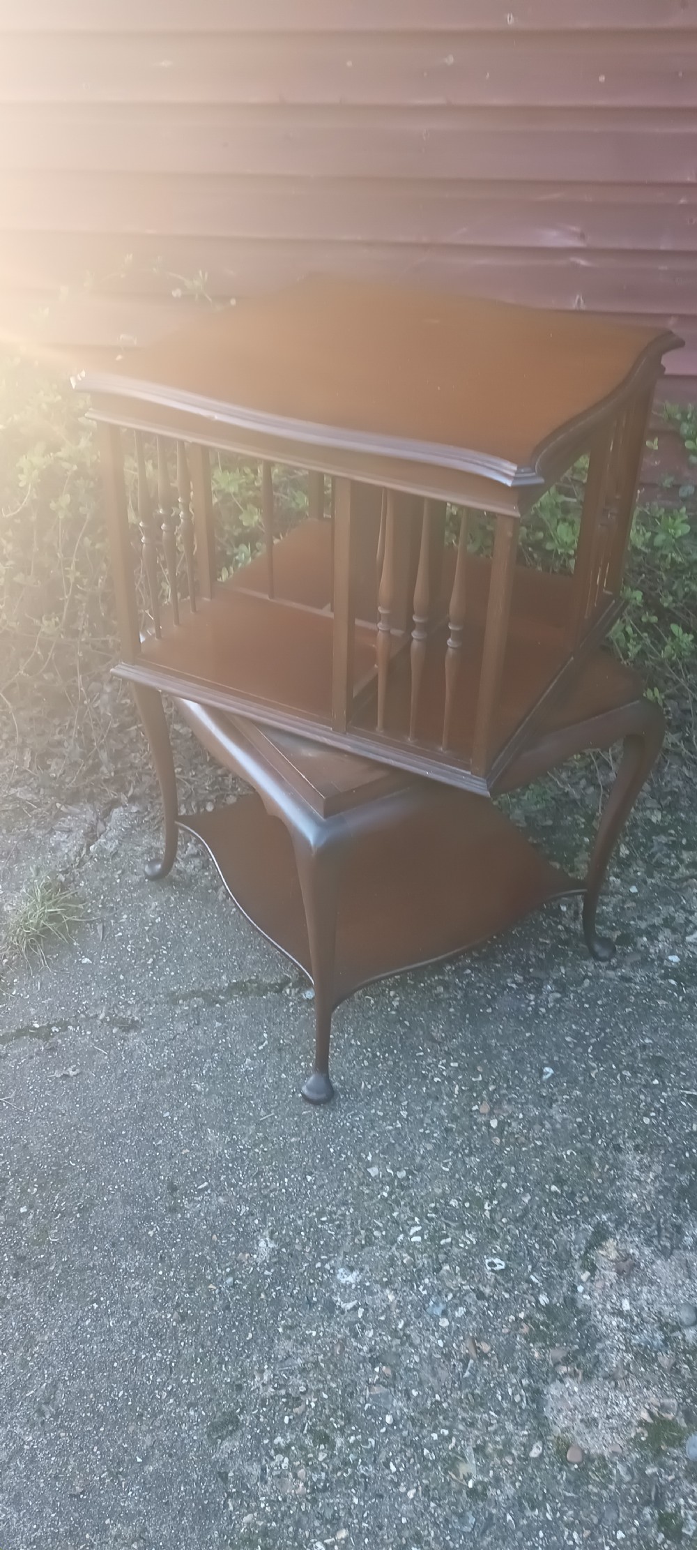 Edwardian mahogany revolving bookcase . View VI