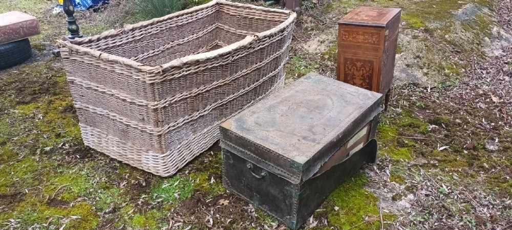 Very large wicker work basket.  View IV
