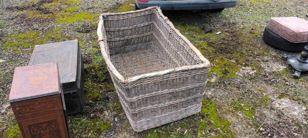 Very large wicker work basket.  View XI