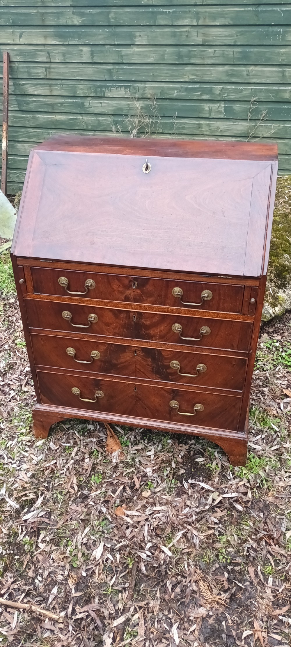 Small Georgian mahogany bureau.