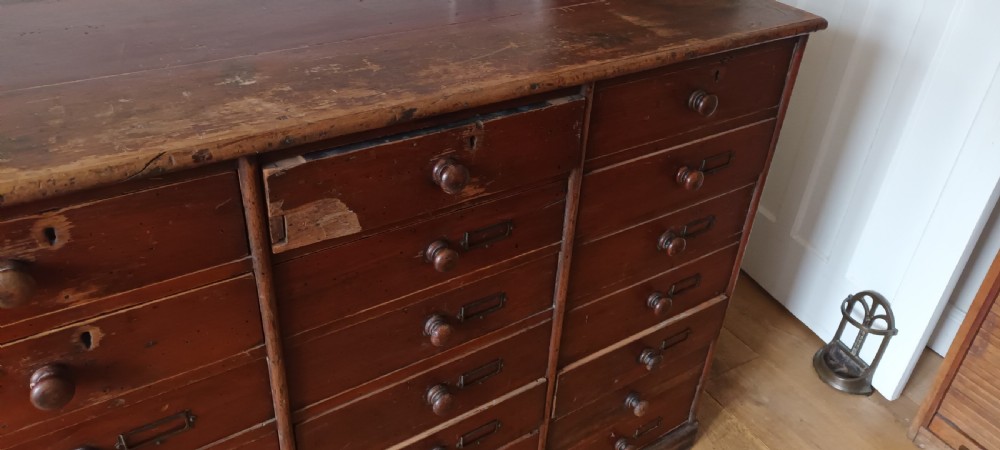 Large bank of office drawers.  View VI
