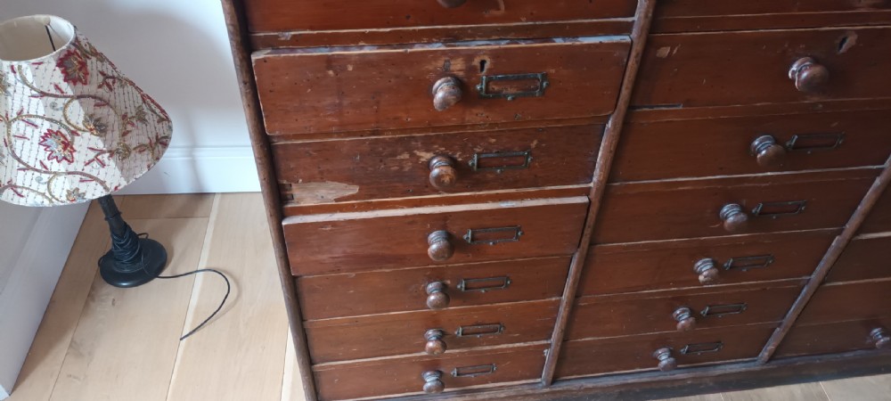 Large bank of office drawers.  View VII