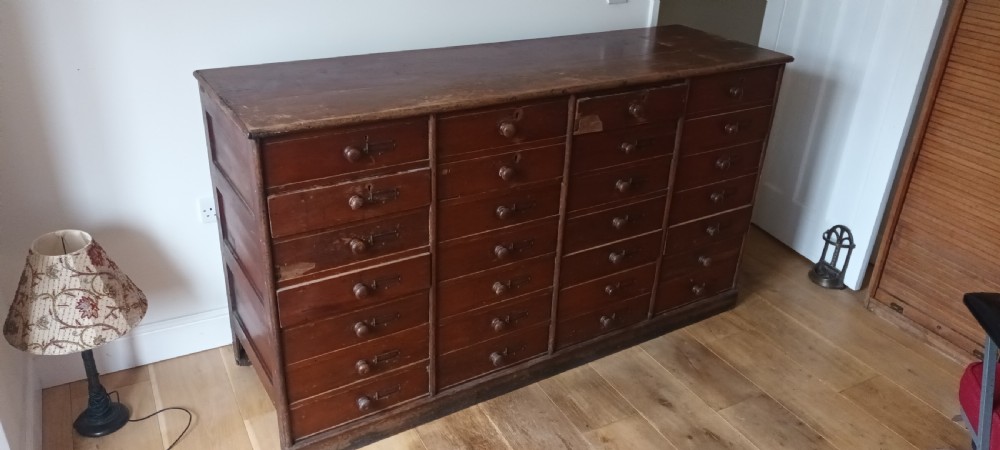 Large bank of office drawers.  View IX