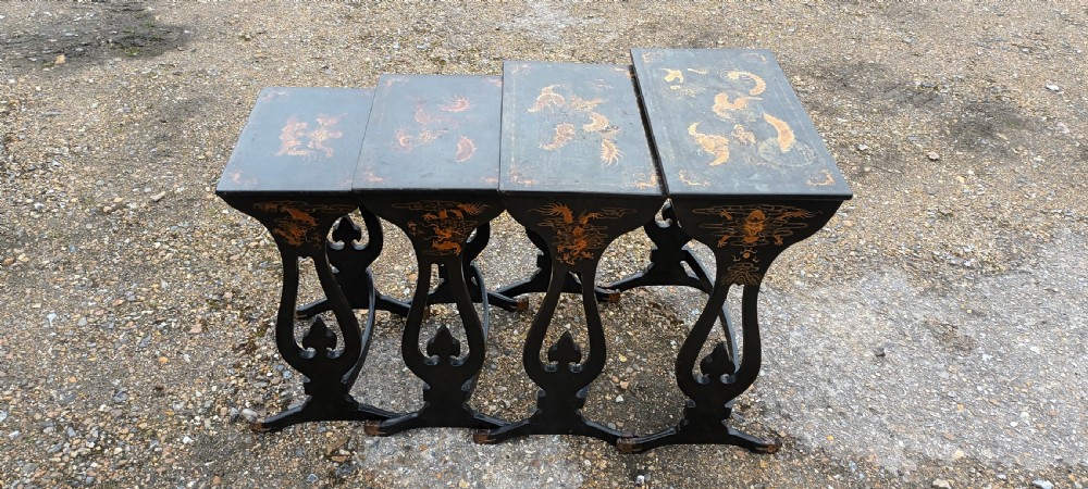 Nest of 4 Oriental occasional tables View III