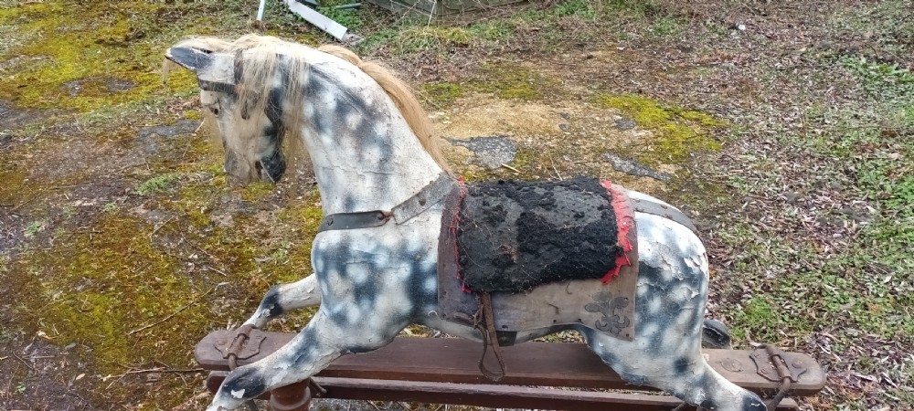 Early 20th century carved rocking horse View III