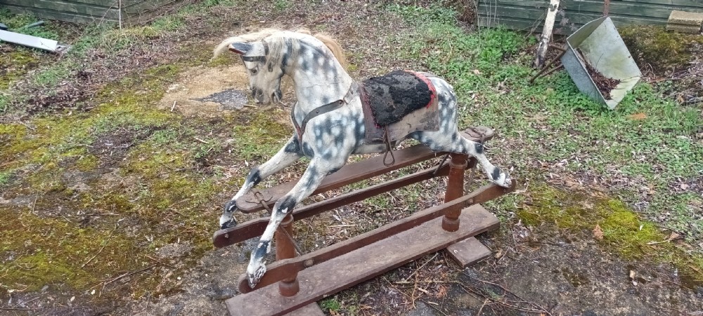 Early 20th century carved rocking horse View IX
