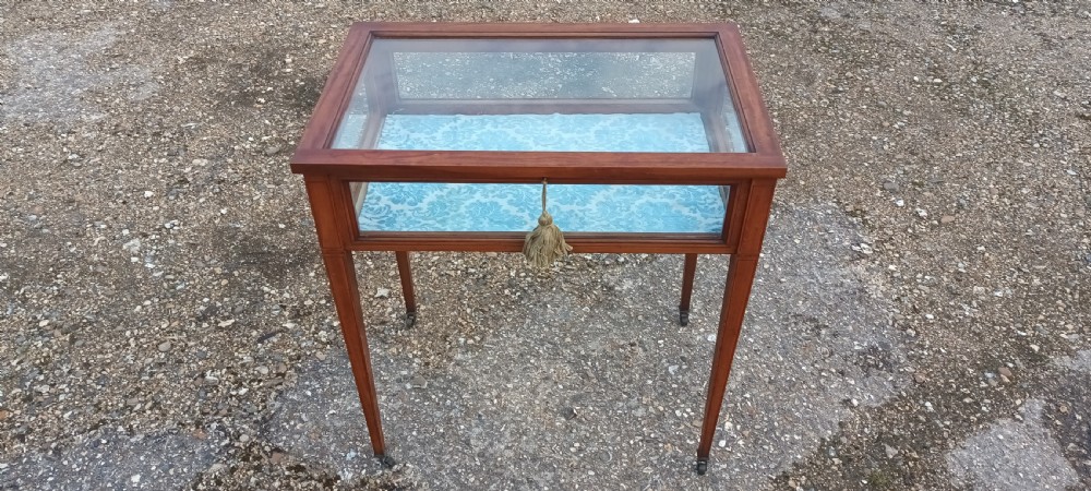 Edwardian inlaid satinwood display table View III