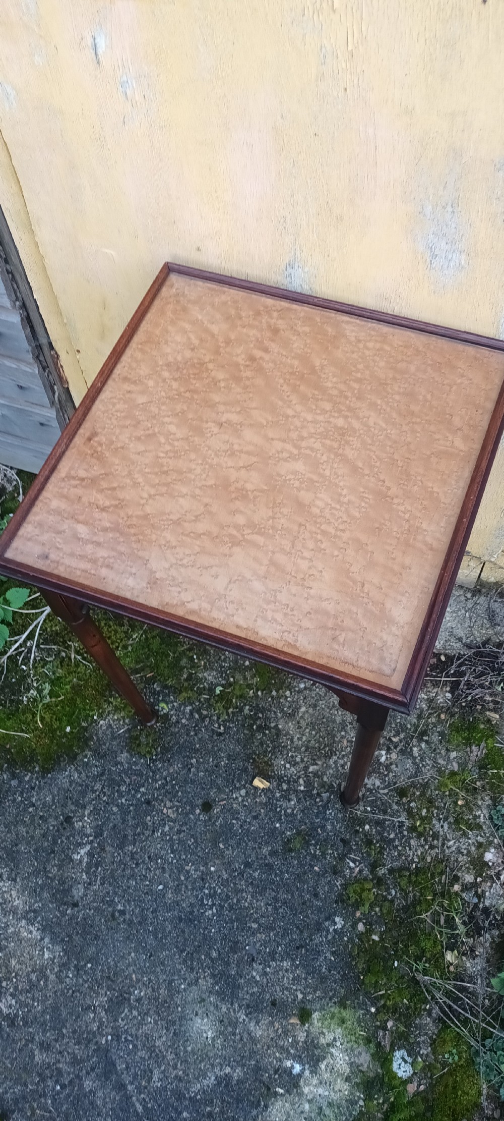 Late Victorian occasional table with birds eye maple top. View III