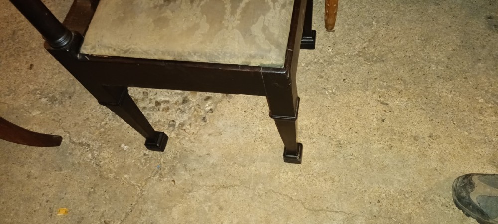 19th century mahogany corner chair with drop in seat. View VII