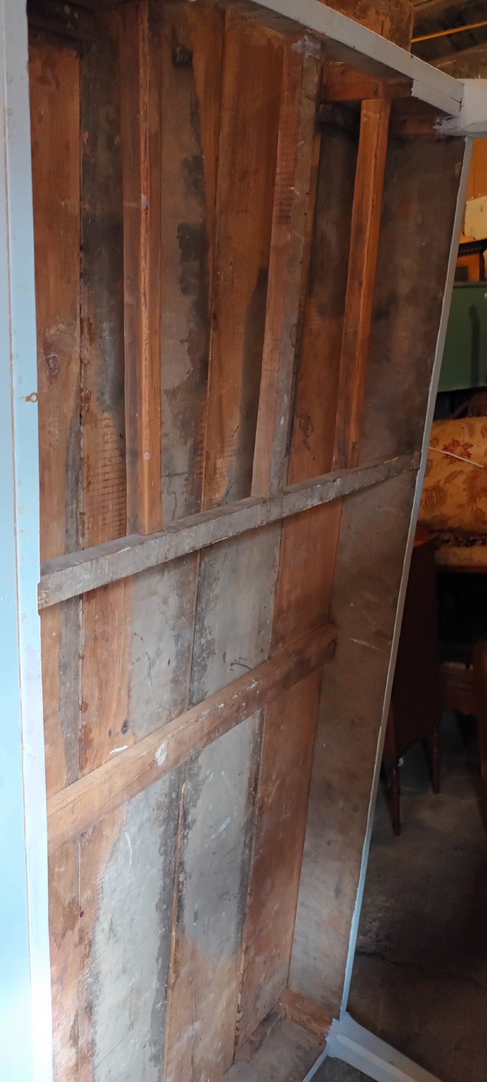Early 20th century pine farmhouse kitchen table. View II