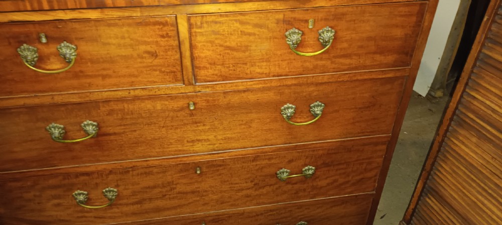 Practical Regency mahogany chestcof drawers. View V