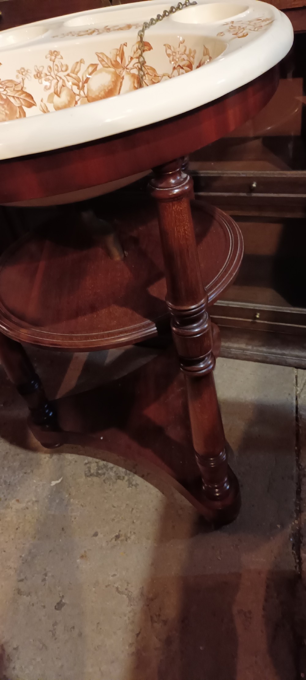 Good original Victorian mahogany free standing washstand. View XIX