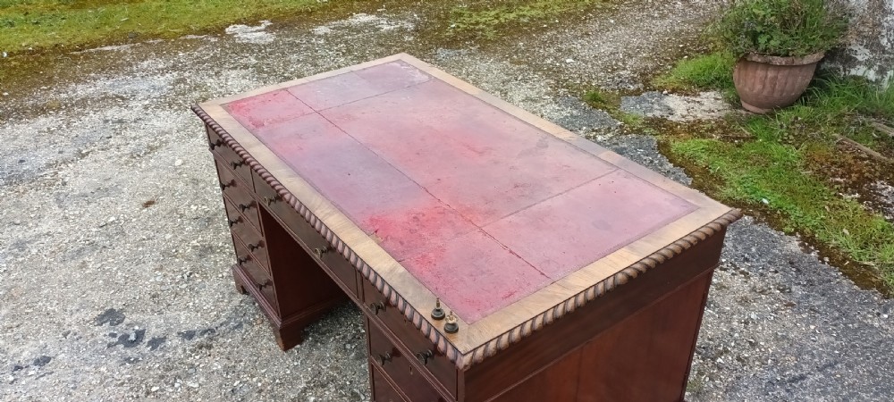 Mahogany pedestal (partners) desk View V