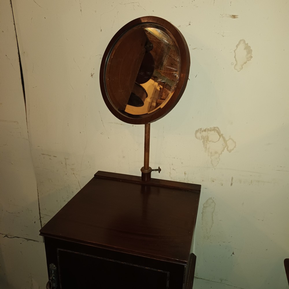 Waring & Gillow mahogany adjustable shaving stand. View IX