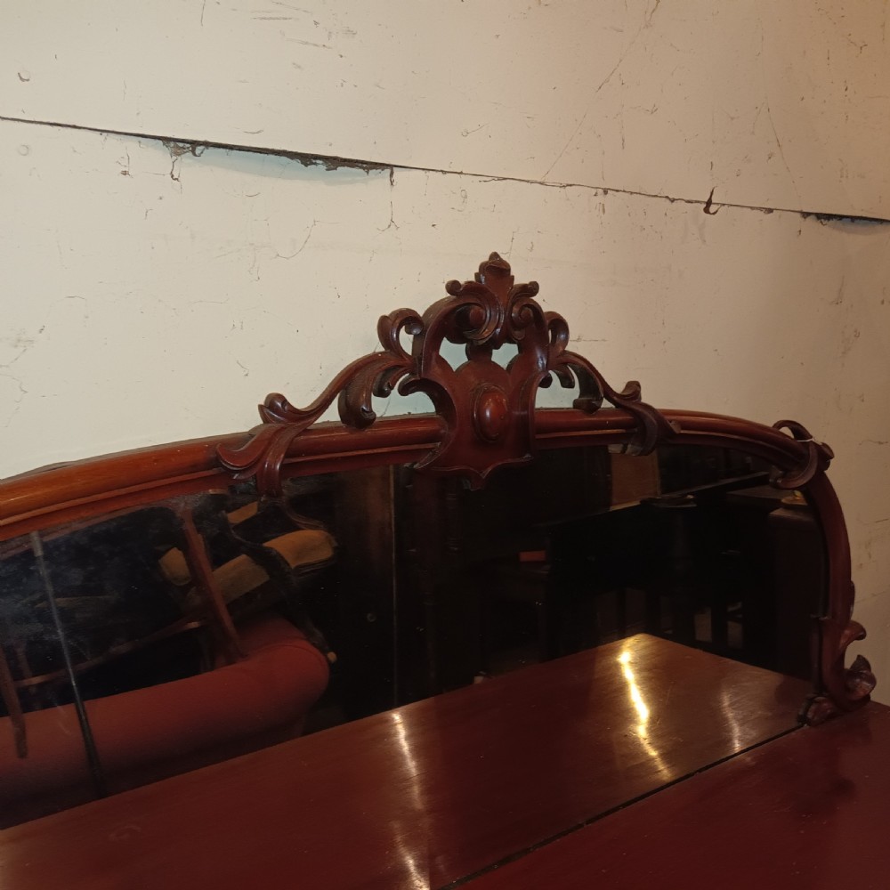 Mid Victorian mahogany mirror backed sideboard.  View III