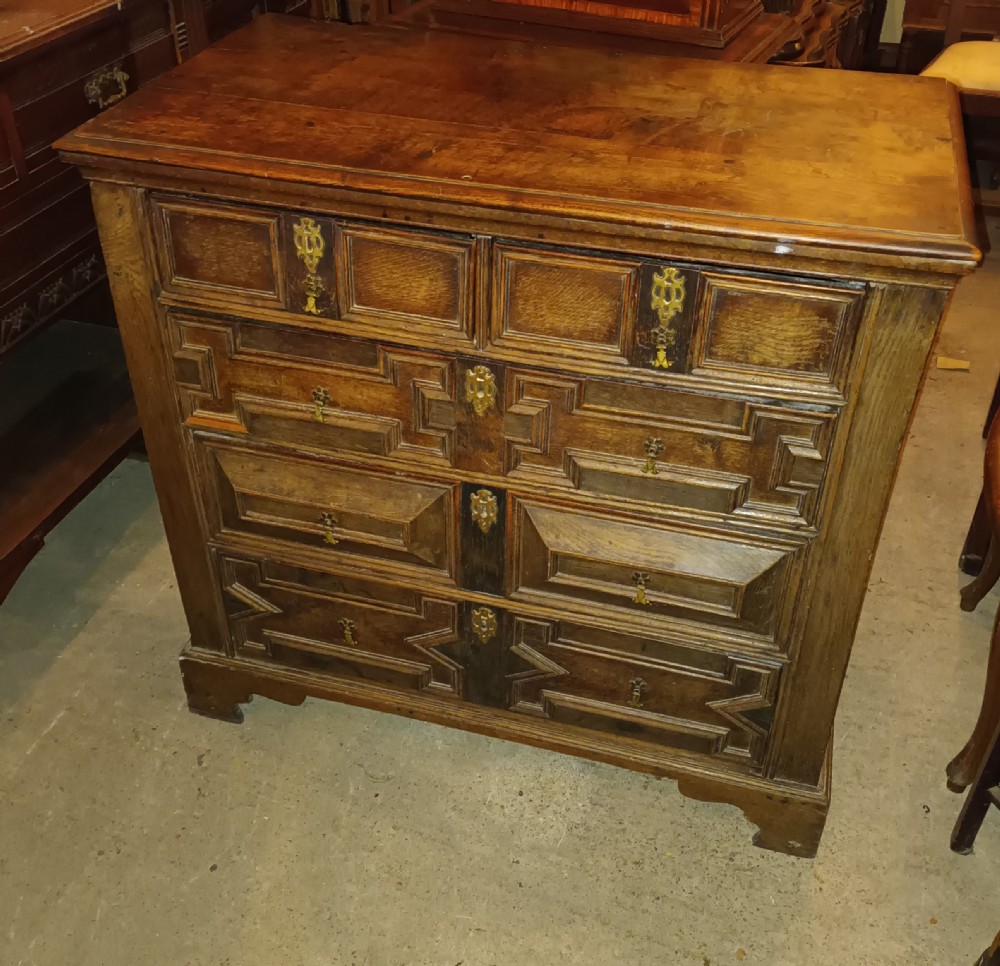 17th century oak chest of drawers.