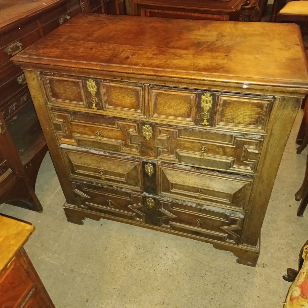 17th century oak chest of drawers. View IX