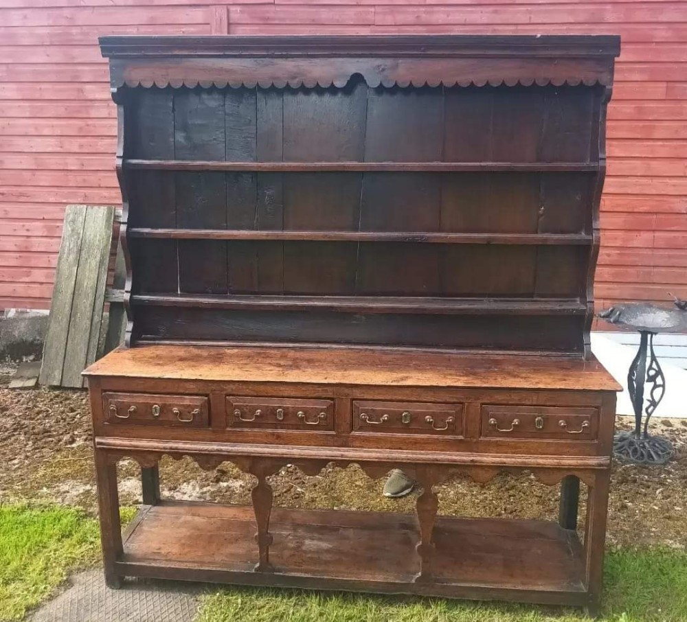 Late Georgian oak 2 part dresser 