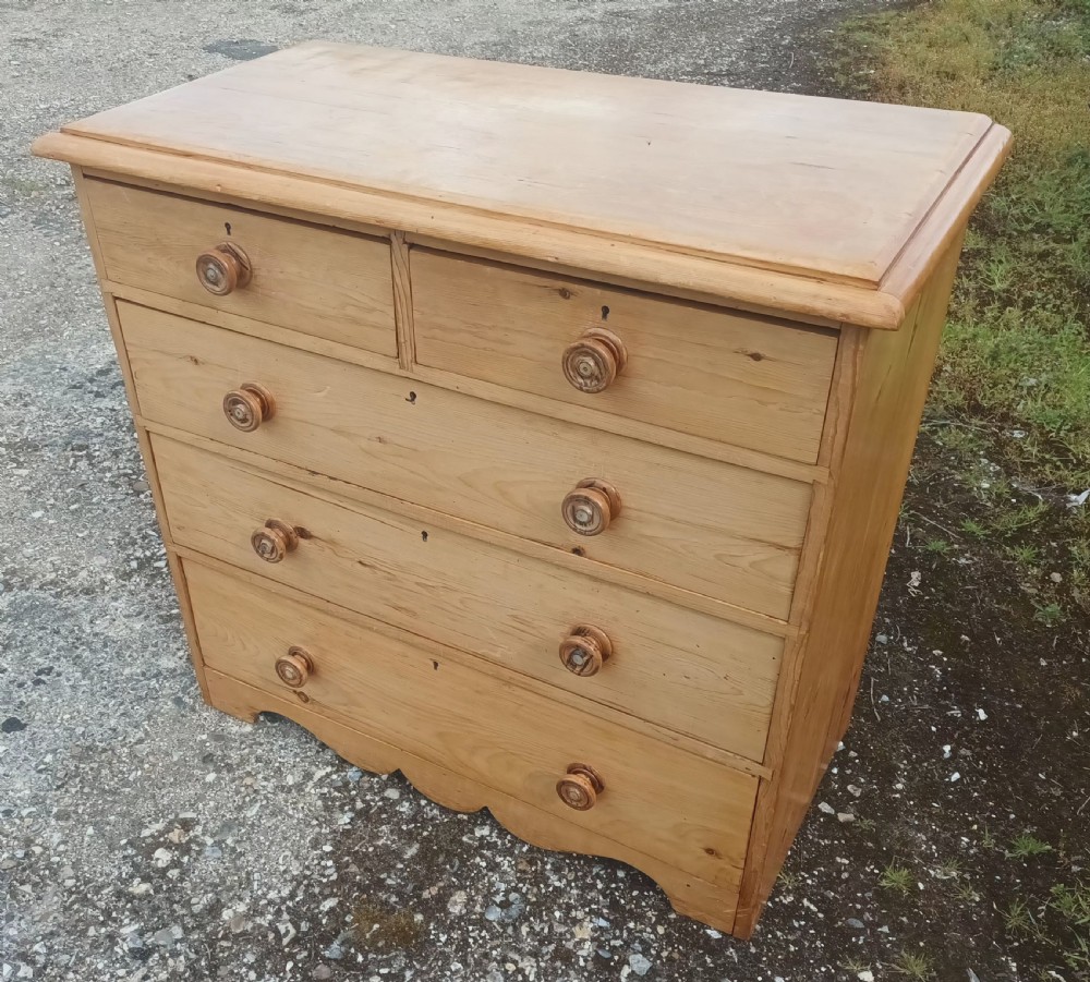 Mid 19th century pine chest of drawers.  View II