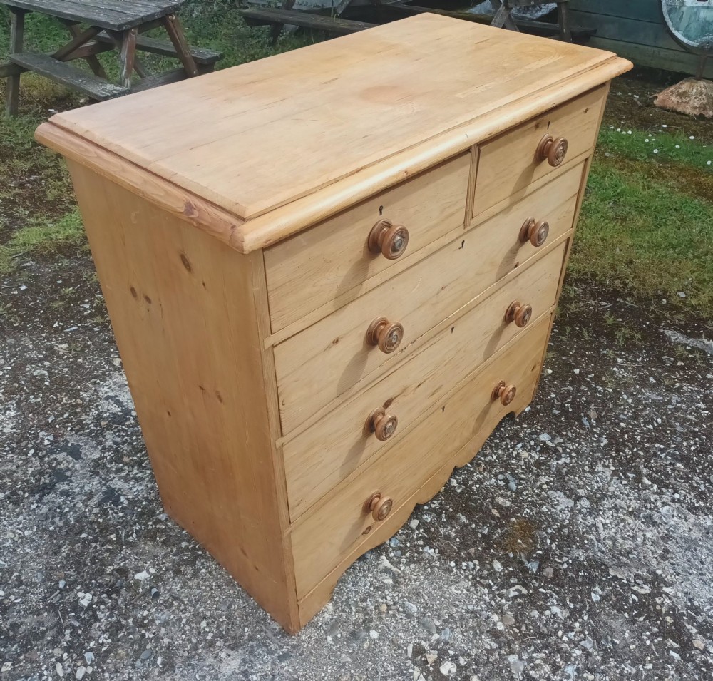 Mid 19th century pine chest of drawers.  View IV