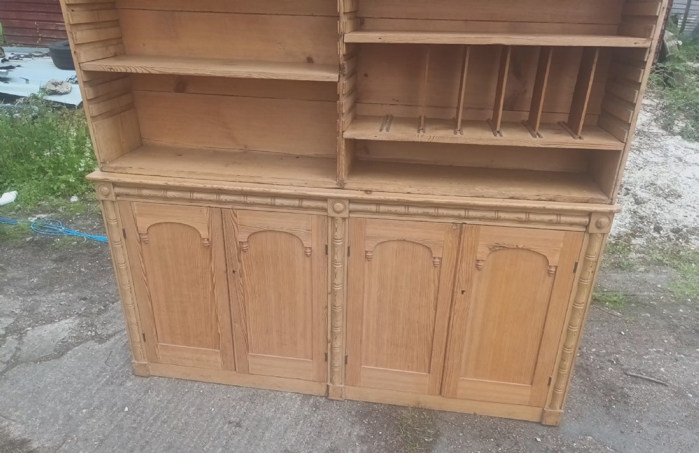 19th century pine 2 part bookcase.  View IV