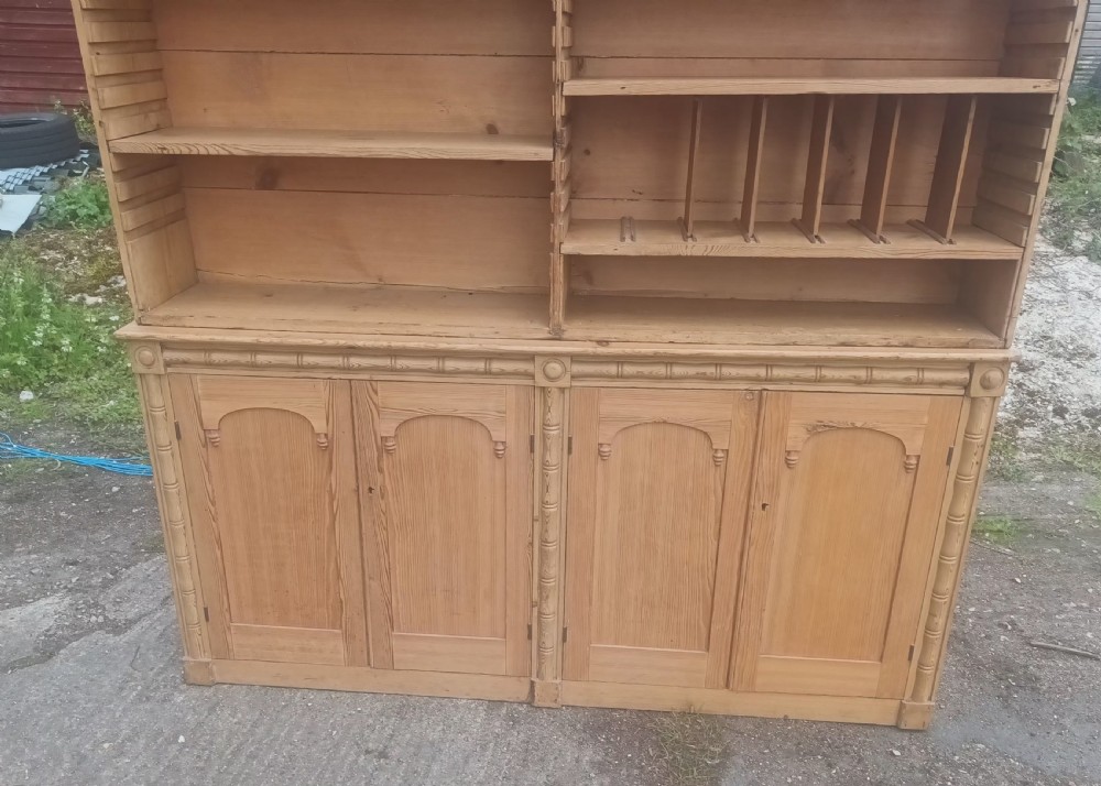 19th century pine 2 part bookcase.  View VII
