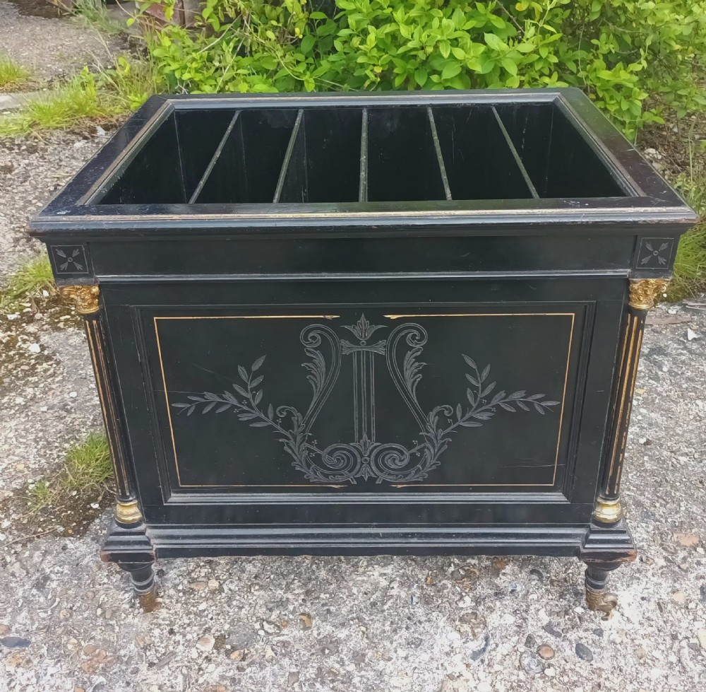 Victorian ebonised Country house Canterbury of large size.