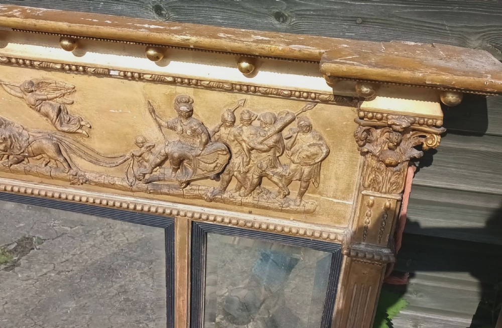 Regency Country house gilt overmantel mirror.  View II