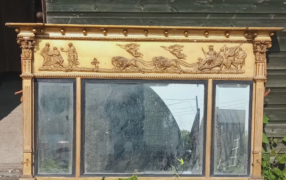 Regency Country house gilt overmantel mirror.  View IV