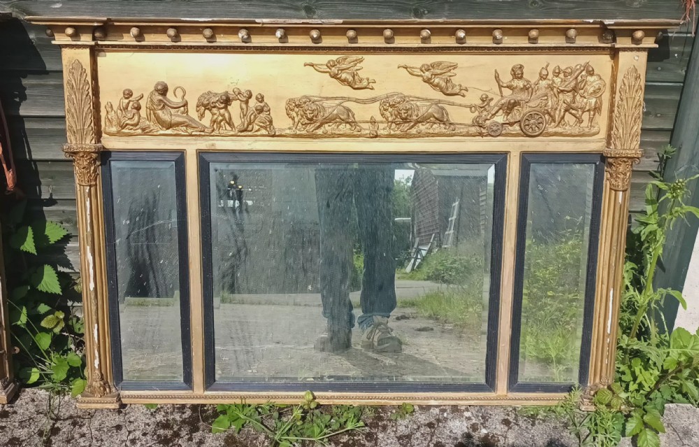 19th century gilt frame overmantel mirror.  View V