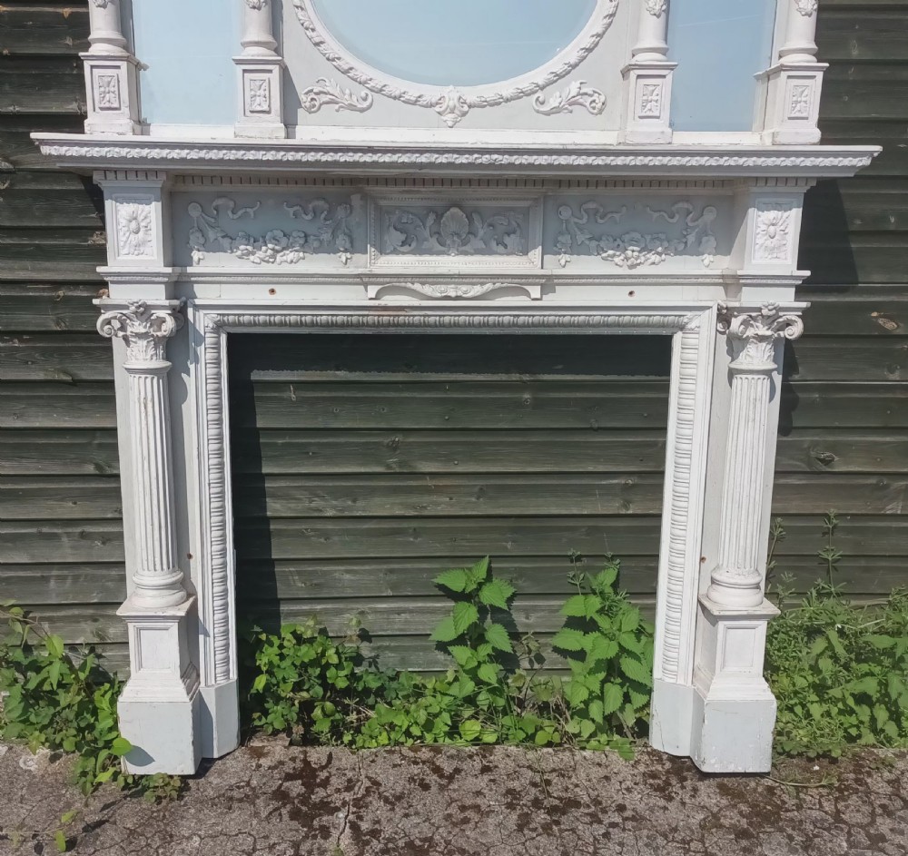Painted fire surround and overmantel.  View V
