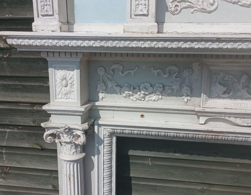 Painted fire surround and overmantel.  View VI
