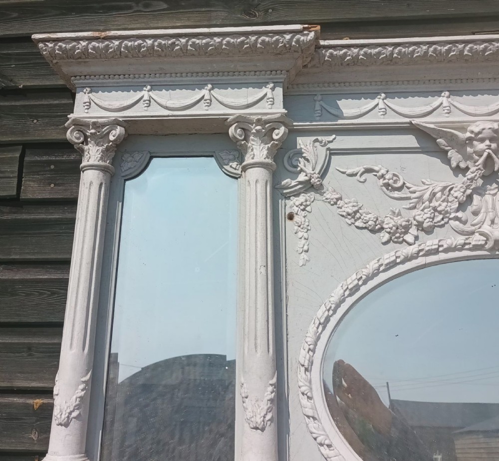 Painted fire surround and overmantel.  View XI