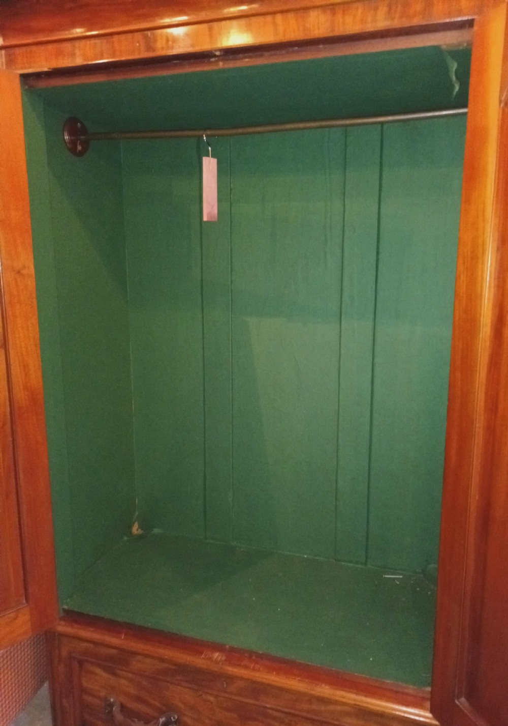 Large Mid Victorian mahogany 2 door hanging wardrobe.  View II