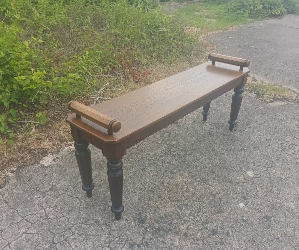 Oak hall bench View II