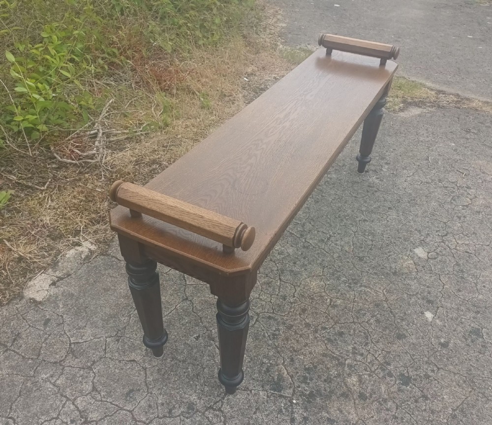 Oak hall bench View III