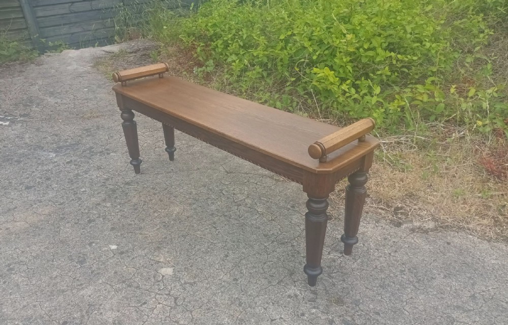Oak hall bench View VI