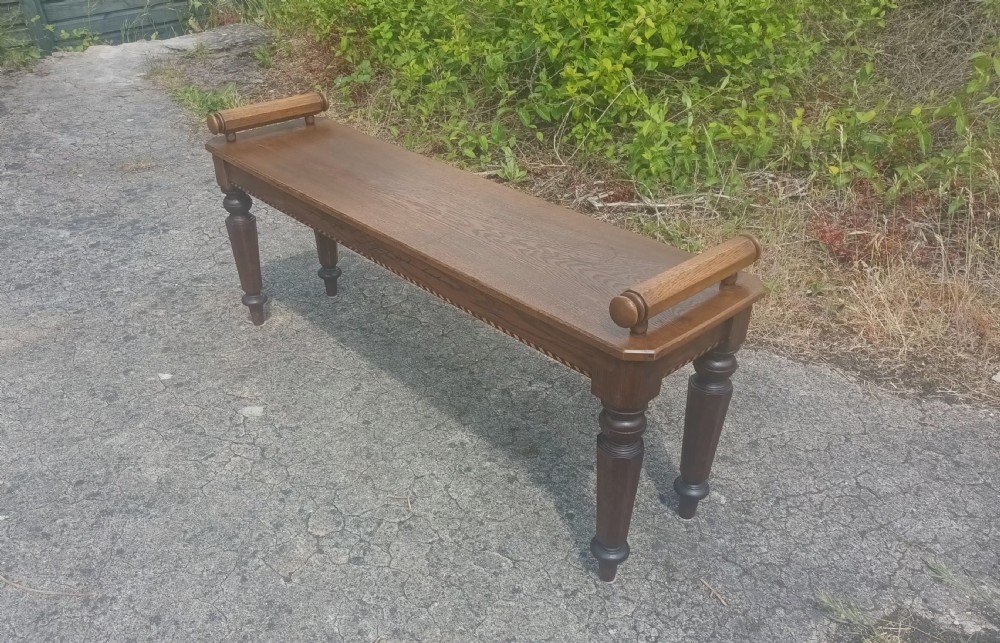 Oak hall bench