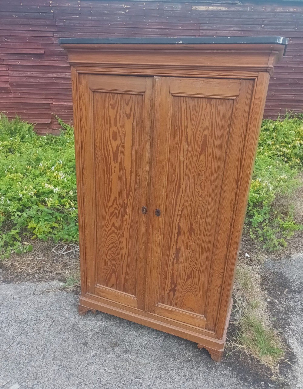 Useful late 19th century pine 2 door fitted cupboard.  View IV